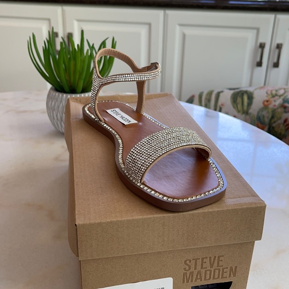Steve Madden | Shoes | Steve Madden Nickel Rhinestone Sandals | Poshmark